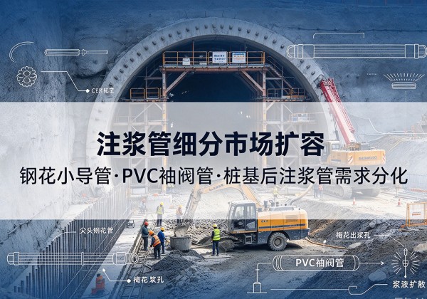 天峨注浆管细分市场扩容，隧道钢花小导管、PVC 袖阀管、桩基后注浆管需求分化
